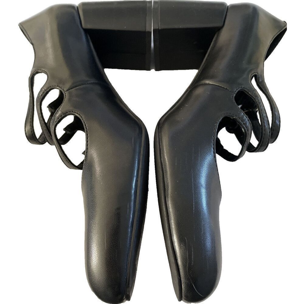 Jeffrey Campbell Womens Tierz Mary Jane Black Leather Strap Heel PumpShoe Sz 9.5 - Picture 3 of 4